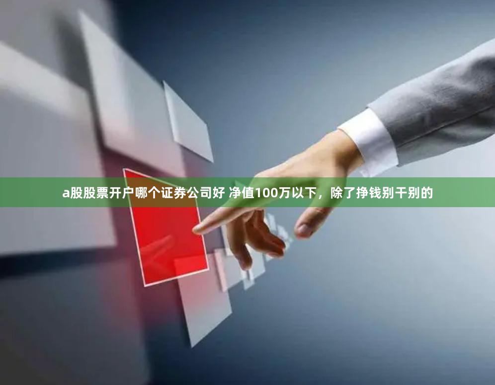 a股股票开户哪个证券公司好 净值100万以下，除了挣钱别干别的
